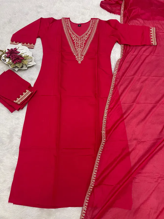 Kara Roman Silk Slawar Kameez Exporters In India